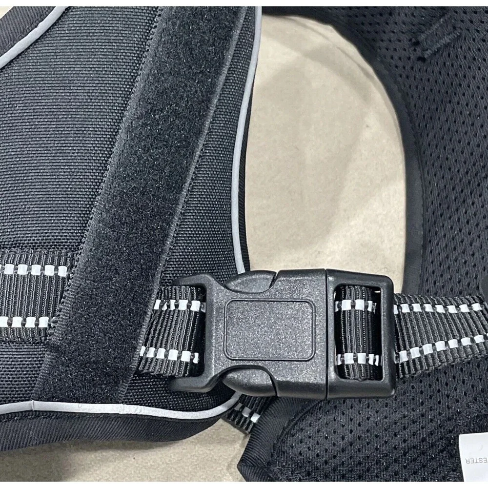 PINA Harness Large Dogs No Pull Harness‎ w/ Adjustable Padded Black No Choke